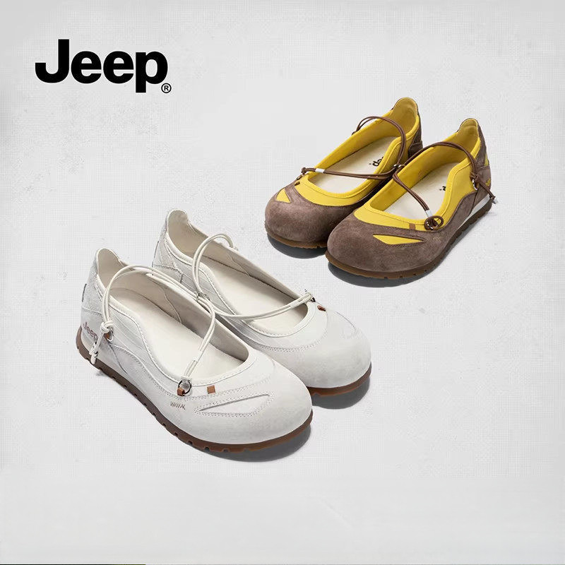 Jeep Soled Mary Jane รองเท้าผู้หญิงสไตล์ใหม่ ออกแบบพิเศษสำหรับการเดินทาง