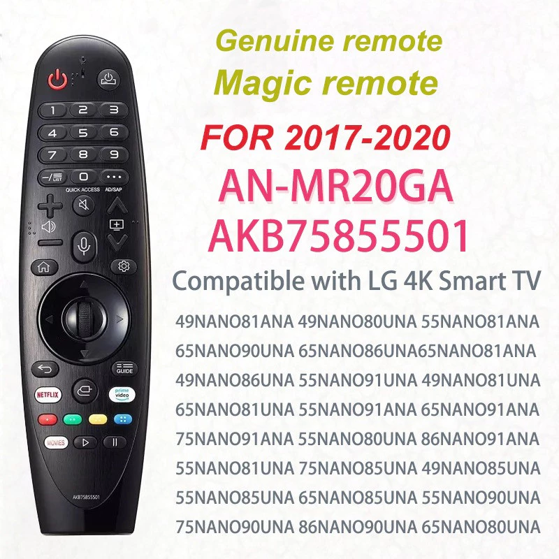 ของแท้ Magic remote คำสั่งเสียง/เมาส์ รีโมททีวี LG Smart TV รีโมท AKB75855501 AN-MR20GA FOR2017-2020