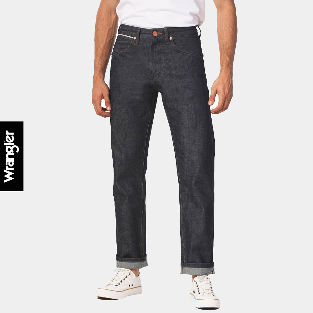 WRANGLER กางเกงยีนส์ (ริมแดง) ผู้ชาย คอลเลคชั่น Legend Of Wrangler เอวกลาง ทรงกระบอก ทรง MWZ รุ่น WR