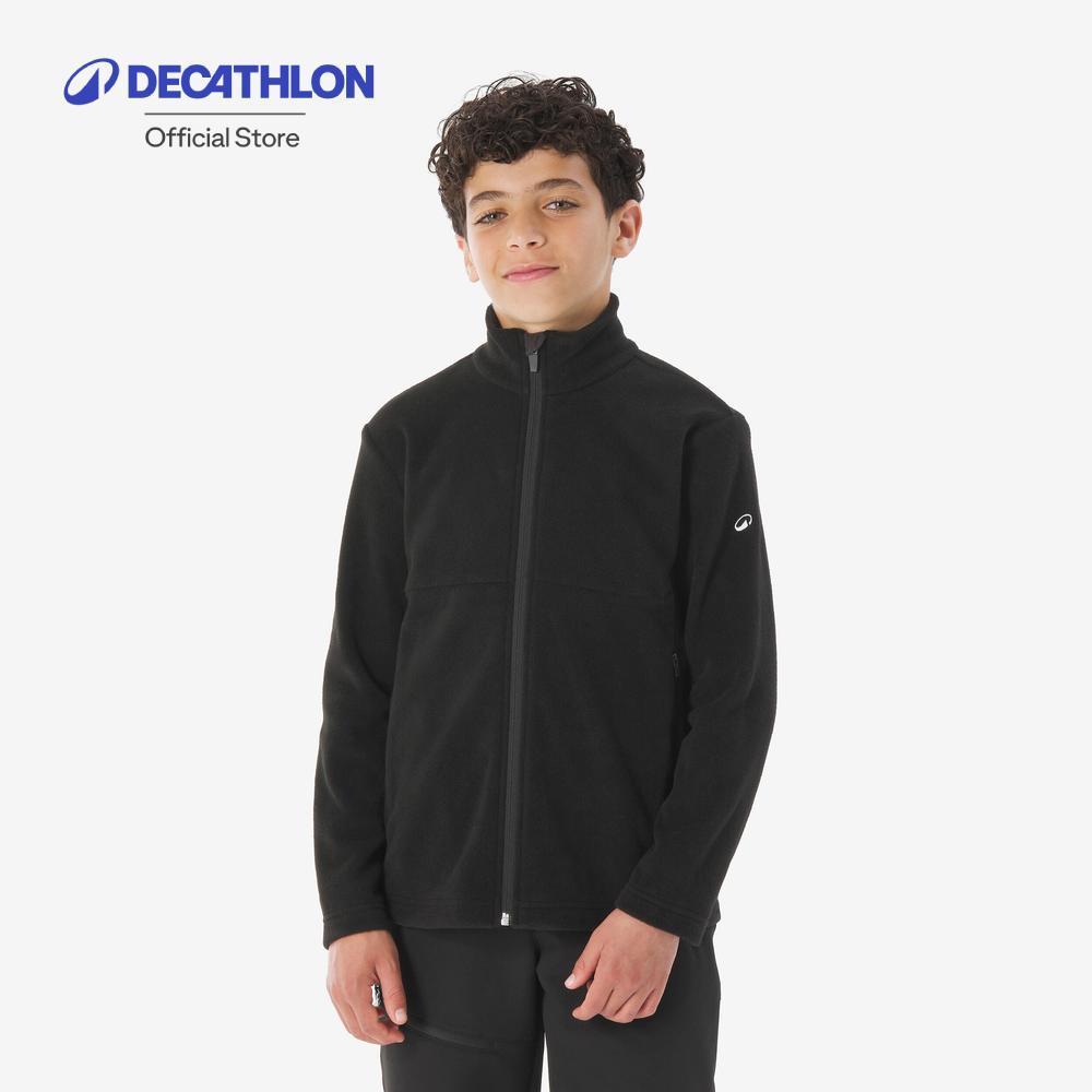 Decathlon Kids’ Hiking Fleece Jacket Mh500 Zip, 7-15 Years เสื้อแจ็คเก็ตเดินป่าสำหรับเด็กอายุ 7-15 ป