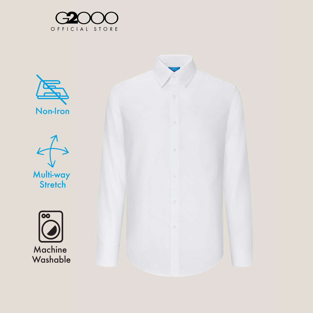 G2000 เสื้อเชิ้ตแขนยาวแบบทางการสำหรับผู้ชาย Smart Fit รุ่น 5112327200 WHITE