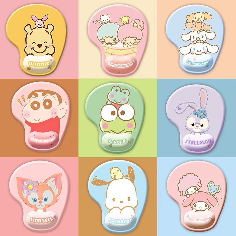 Mouse Pad Male Room Mouse Pad Mouse Wrist Mouse Silicone Mouse Decompression Silicone Fat Blue Ins Wind Non-Slip vbSL