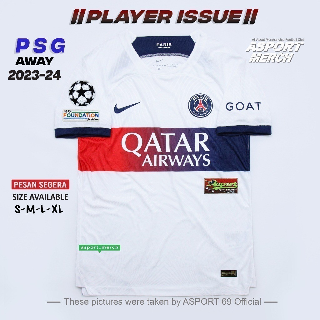 PSG AWAY JERSEY 2023 2024 PI PLAYER ISSUE
