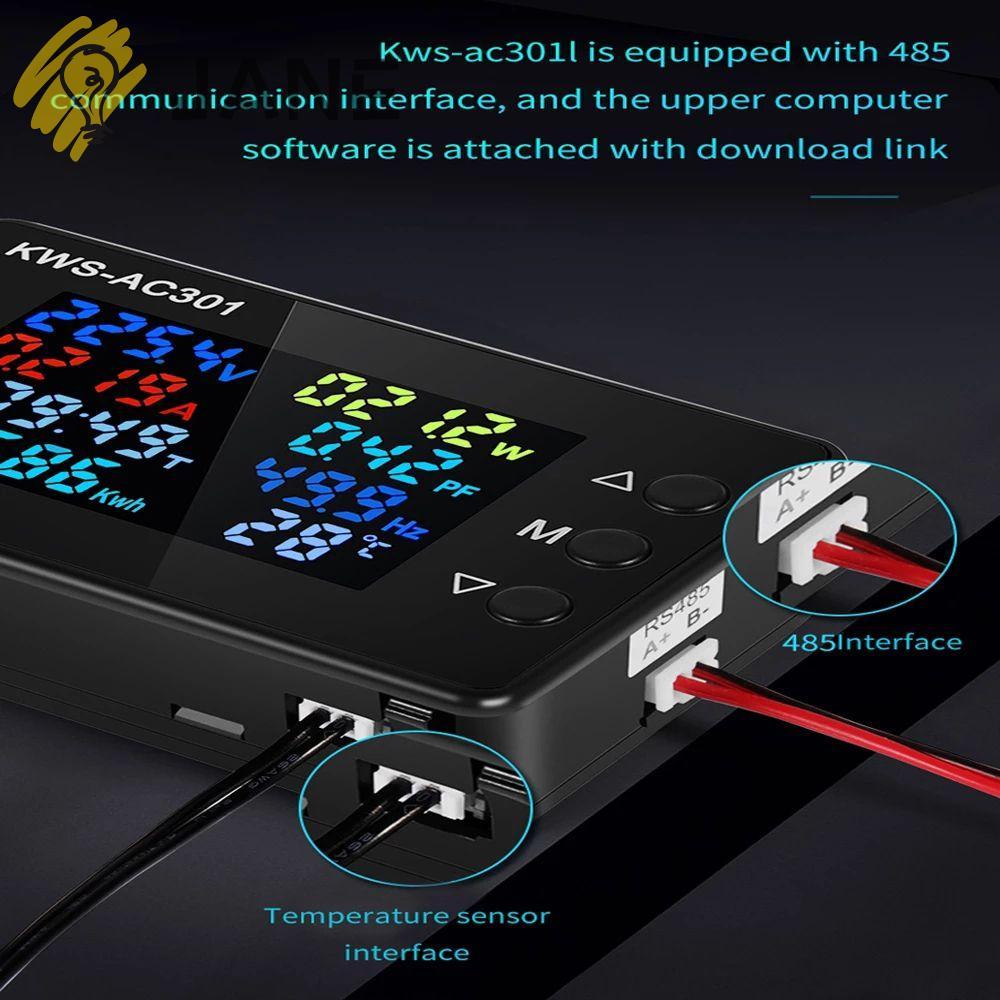 JANE AC Wattmeter 0-100A KWS-AC301 เครื่องวัดพลังงานความแม่นยําสูง