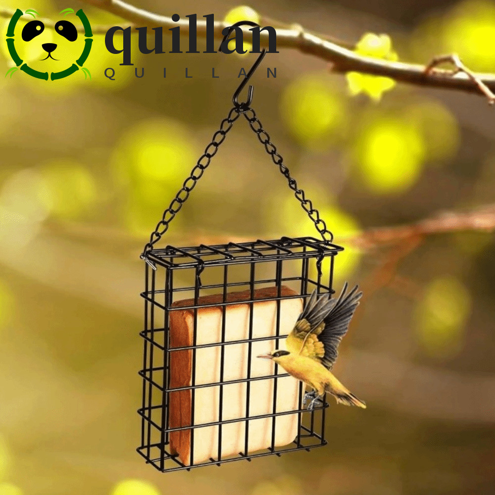 QUILLAN Suet Ball Bird Feeder, Square Rust Resistance Bird Food Supplies, Practical Metal Wire Squir