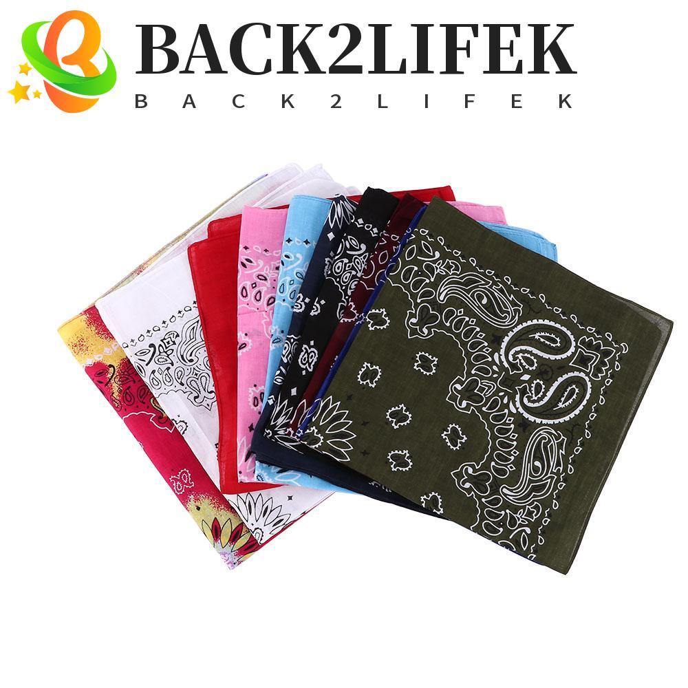 BACK2LIFEK ผ้าพันคอผ้าฝ้ายผู้หญิง Head Wrap Hip Hop Paisley สําหรับ Graffitin B-Boyin ผ้าพันคอกีฬา