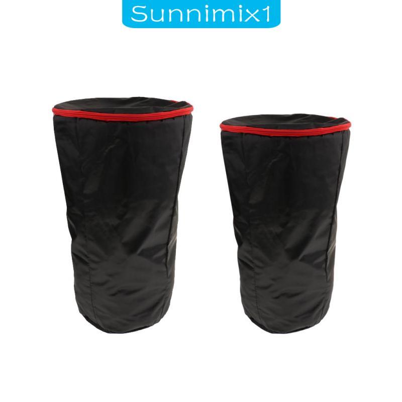 [Sunnimix1] Black African Drum Storage Soft Case กระเป๋าเป้สะพายหลัง Djembe สําหรับผู้เล่น Djembe
