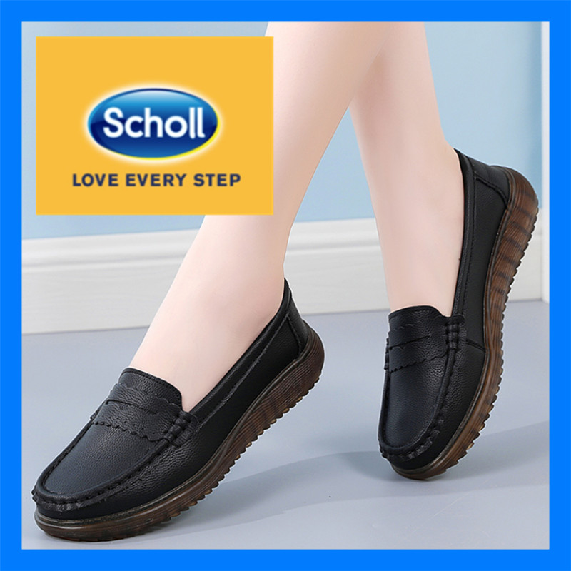women shoes Women's scholl leather shoes sandal scholl ladies shoes kasut scholl women Korean sandal