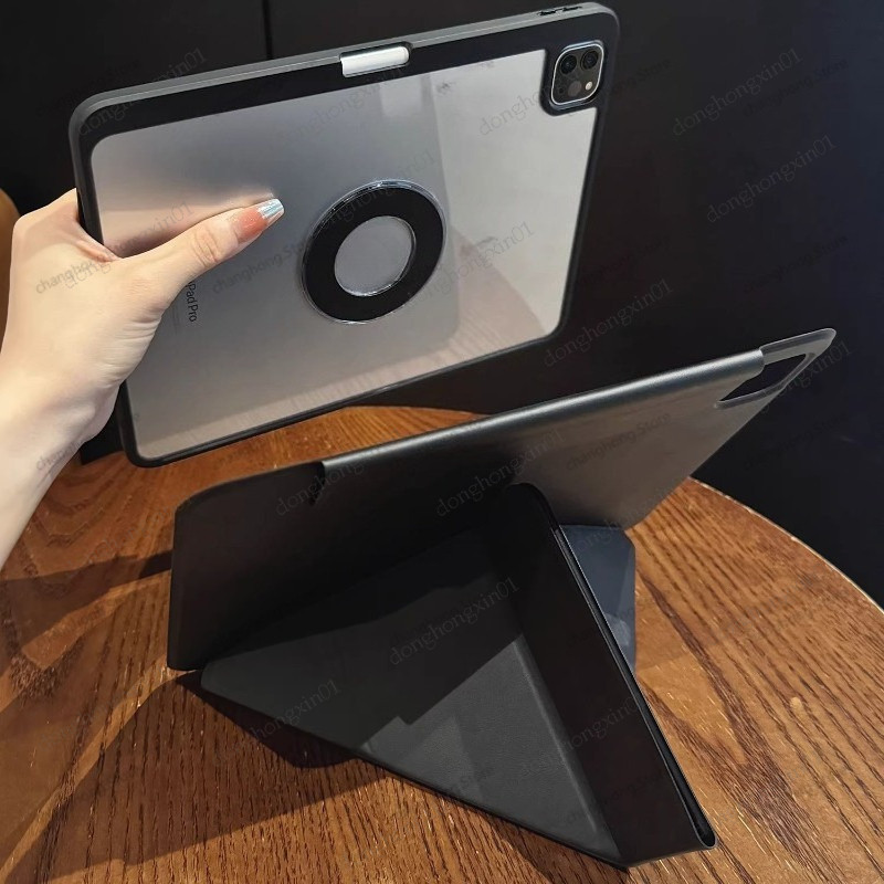 Y พับรองรับหลายมุม Strong Magnetic อะคริลิคสําหรับ Xiaomi Pad 8 8 Pro 11.2 7 7 Pro 6 Pro Poco Pad X1 11.2 พร้อมที่ใส่ดินสอ