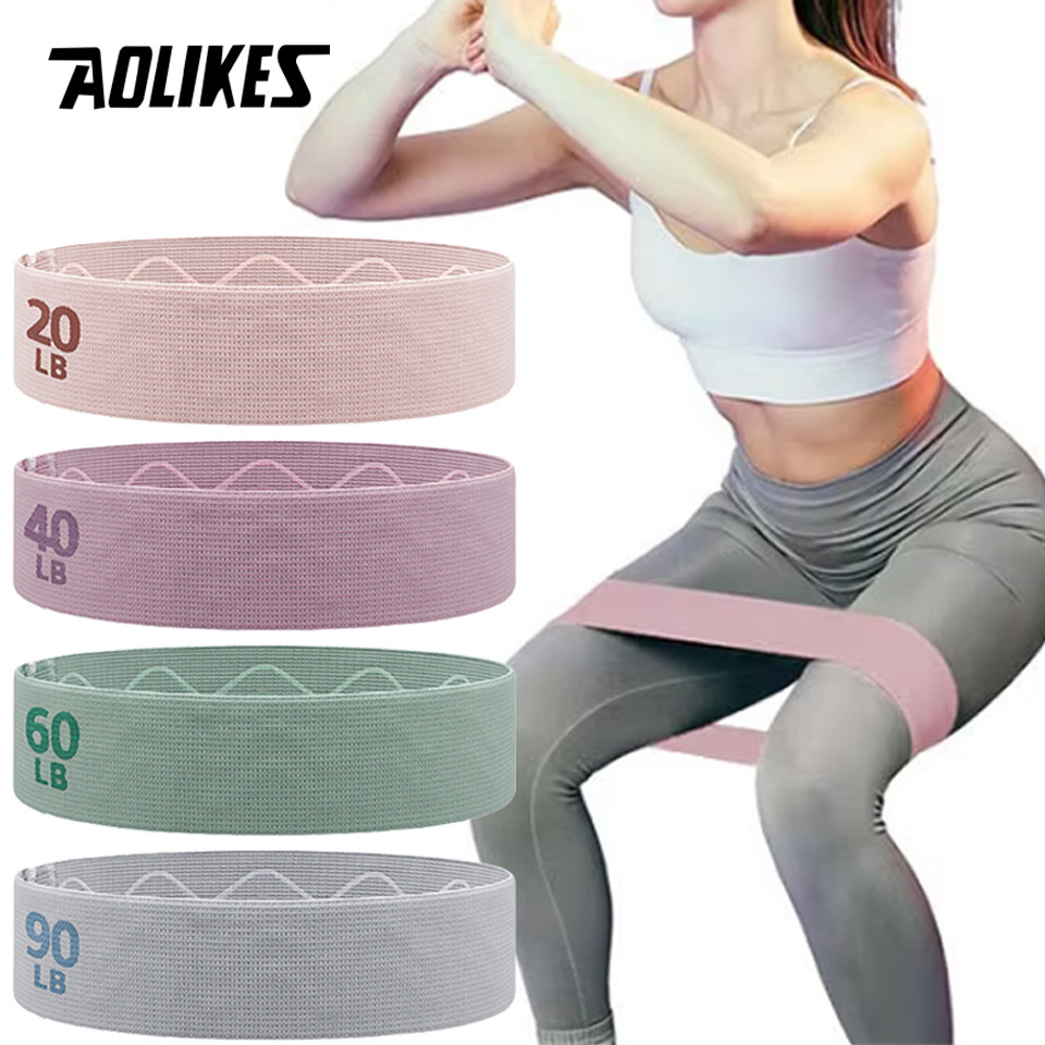 AOLIKES กีฬาถักโยคะวงยืดหยุ่นซิลิโคน สำหรับฝึกลมยางและสร้างความแข็งแรง