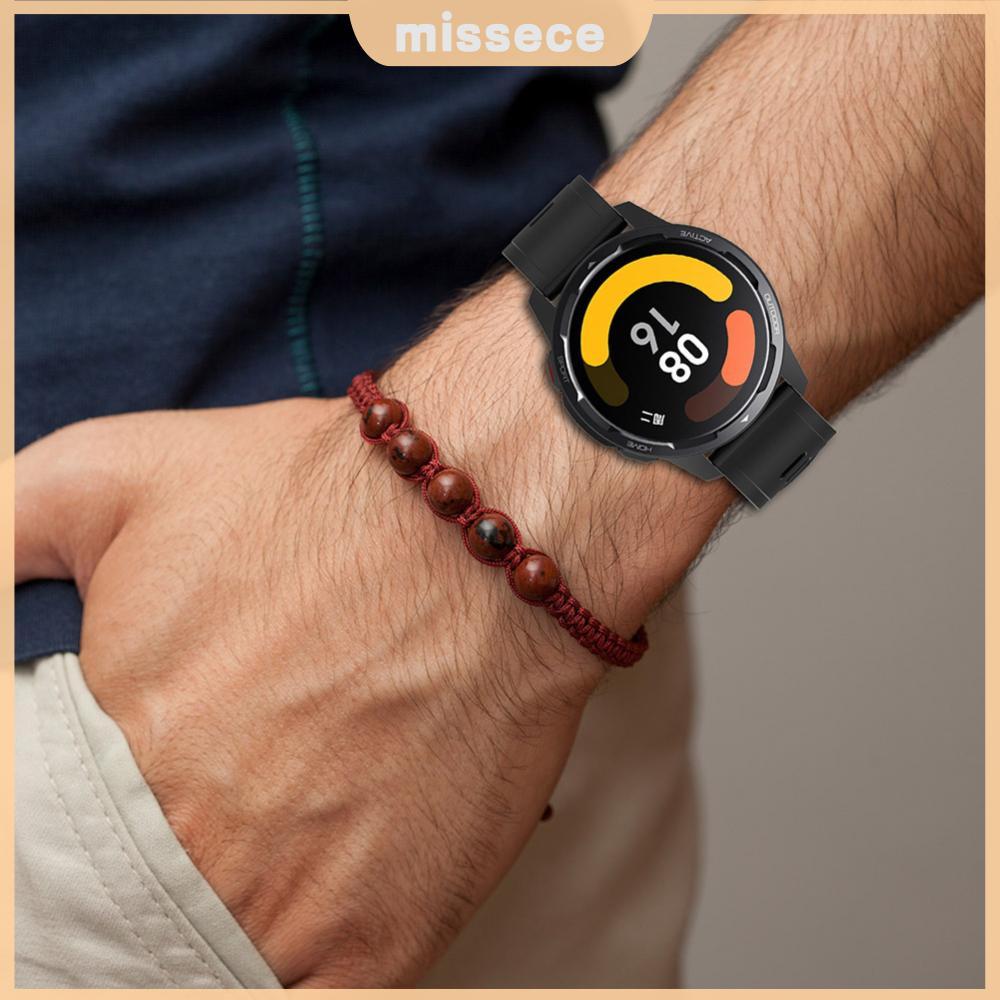 สายซิลิโคน Smartwatch Band สําหรับ Xiaomi MI Watch S1 Active/Watch สี