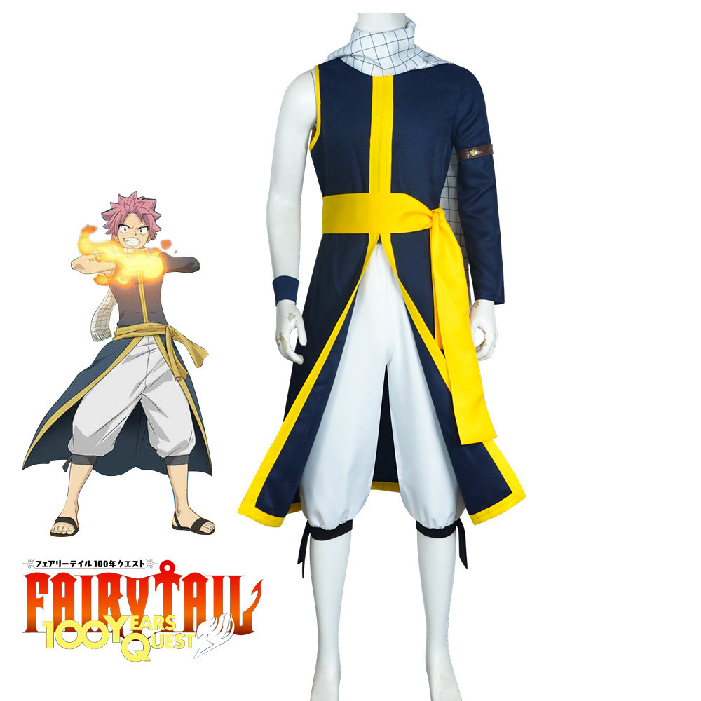 Fairy Tail Centennial Mission Cosplay Costume Natsu Dragneel Fire King Natsu