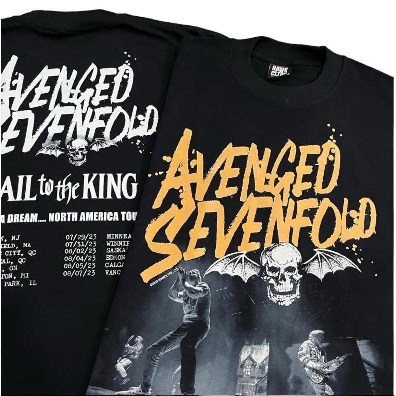 CODREADY STOCK เสื้อยืด Unisex A7X Avenged Sevenfold Tour Vintage 100% Cotton Saiz S-5XL Oversize St