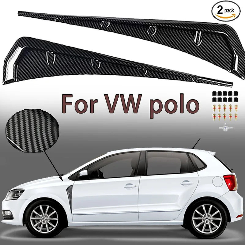 รถ Fender ด้านข้าง Vents Air Wing Vent Trim สติกเกอร์สําหรับ VW Polo Mk3 Mk4 Mk5 Mk6 GTI 86C 6N 6N2 