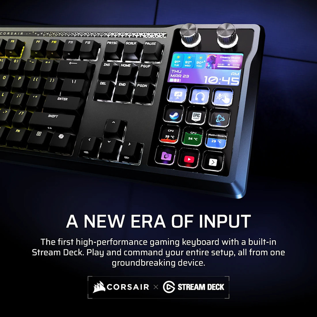 CORSAIR GAMING KEYBOARD GALLEON 100 SD STREAM DECK-INTEGRATED MLX PULSE คีย์บอร์ดเกมมิ่ง+สตรีมเดค ราคา ถูกที่สุด ดีลบีเคเค แกลเลอรีภาพที่ 3