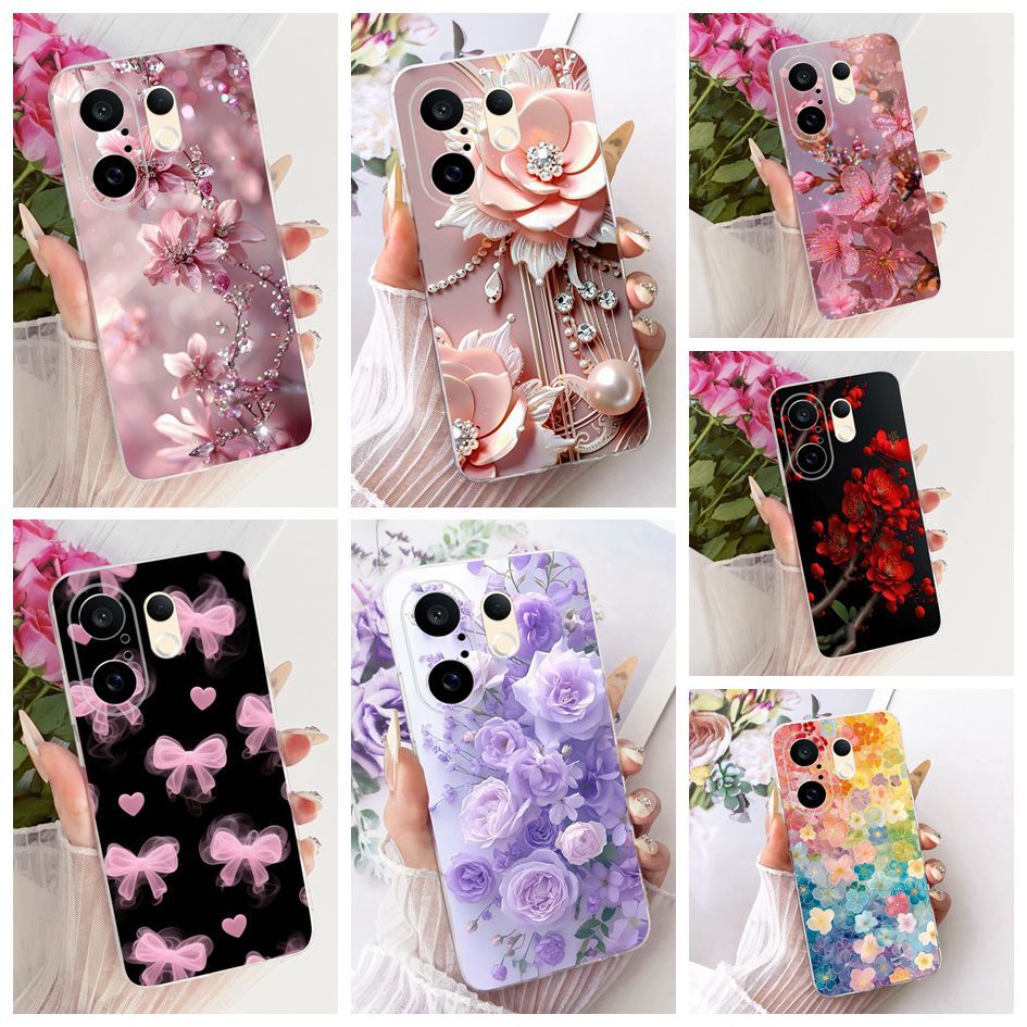 ปลอกใหม่สําหรับ Vivo S30 Pro Mini V2465A / X200 FE V2503 เคสโทรศัพท์แฟชั่นดอกไม้ Bowknot ซิลิโคนนุ่ม