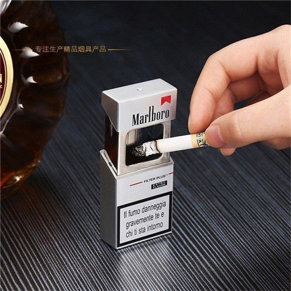 Mini Creative Marlboro Pocket Ashtray เครื่องดับควันแบบพกพาที่เขี่ยบุหรี่แฟชั่นกล่อง 3.11
