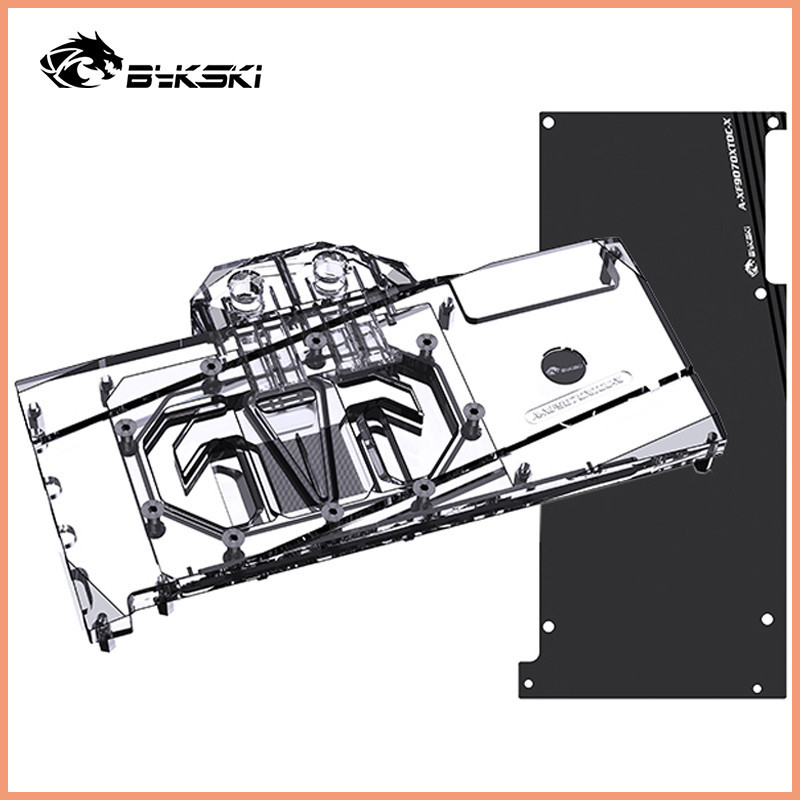 Bykski Full Cover GPU Water Block สําหรับ XFX AMD Mercury Radeon RX9070XT OC GAMING 16GB GDDR6/Magne