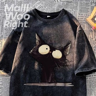 （จัดส่งตลอด 24 ชั่วโมง）HY  trendy menswear เสื้อผ้าฟอกลายการ…