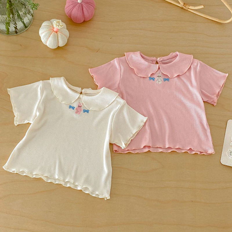 เสื้อยืดสำหรับทารก แขนสั้น คอปก สไตล์เกาหลี เหมาะสำหรับหน้าร้อน