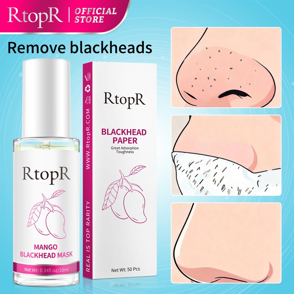 RtopR Mango Blackhead Remover Mask ทําความสะอาดรูขุมขนอย่างล้ําลึกสิว Treatment Peeling Off Nose Mas
