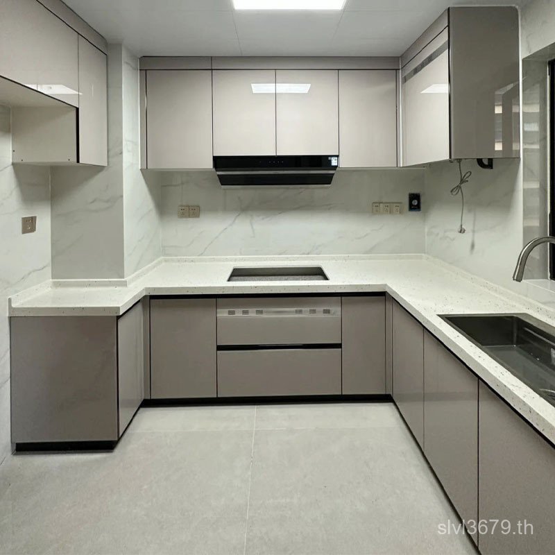 หินครัวเรือนแสงนอร์ดิกไม้เนื้อแข็งแผงประตูที่เรียบง่ายสูงโดยรวมหรูหราสไตล์ยุโรปตู้แขวนตู้สัตว์เลี้ยง