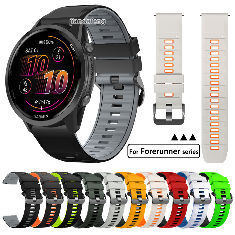 สายรัดข้อมือซิลิโคนสำหรับวิ่งกีฬา สำหรับ Garmin Forerunner 570 165 158 55 245 265 255 Music ...