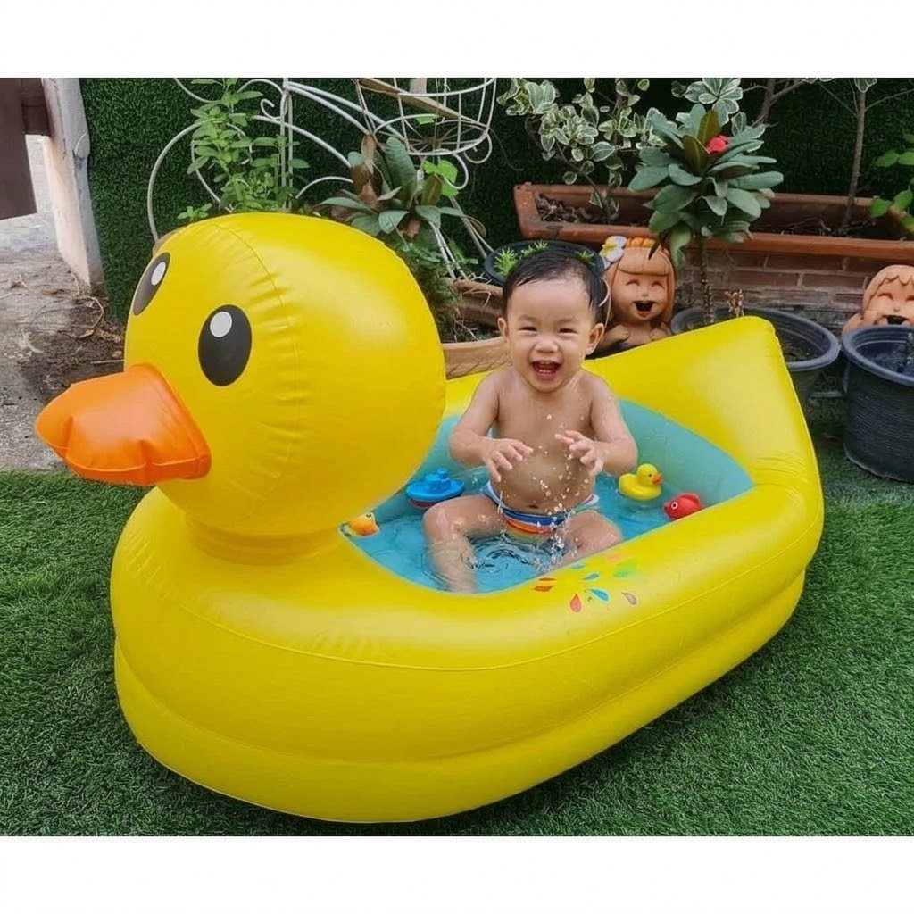 VJY สระน้ำเด็ก รูปเป็ดน้อยหัวโต น่ารักมาก / สระมินิน่ารักมาก พร๊อปเล่นน้ำ