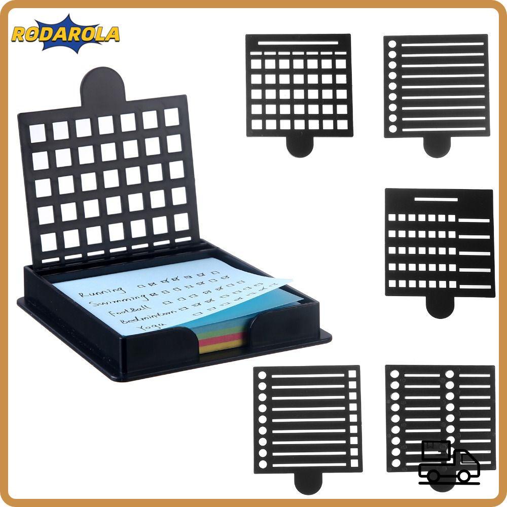 RODAROLA Sticky Note Stencil, Note Box Sticky Note Storage Tools Sticky Note Holder Set, Sticky Note