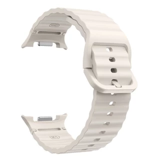 สายรัดซิลิโคนอ่อนนุ่มสําหรับ Samsung Galaxy Watch 9/8 สาย 44 มม.40 มม.สร้อยข้อมือสําหรับ Samsung Galaxy Watch 8 classic 46 มม.ไม่มีช่องว่างสายรัด