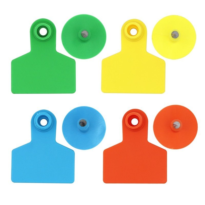 【Ready stock】100Pcs High Quality Pig Blank Ear Tags TPU Material 4 Colors Farm Animals Tools  Ear Ta