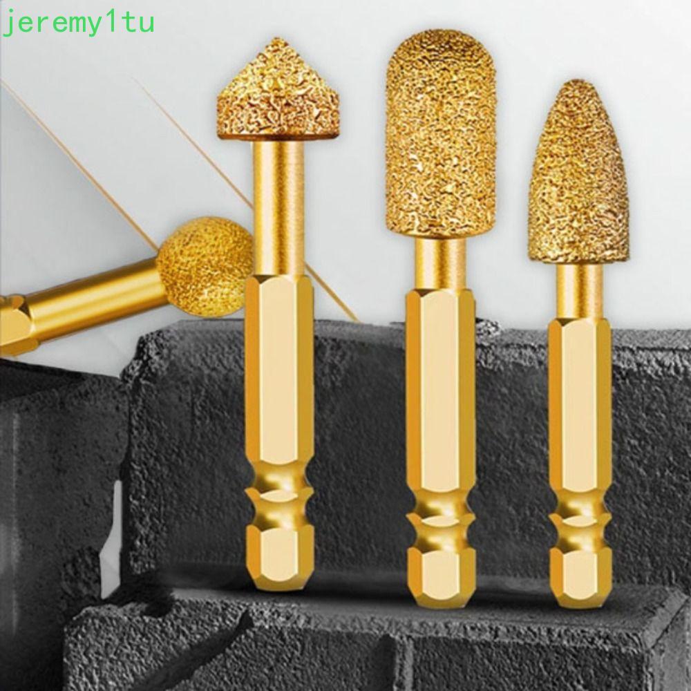 JEREMY Adamas ชุดเครื่องมือโรตารี่, เครื่องมือทนทานหกเหลี่ยม Shank Adamas เคลือบโรตารี Burrs, เครื่อ