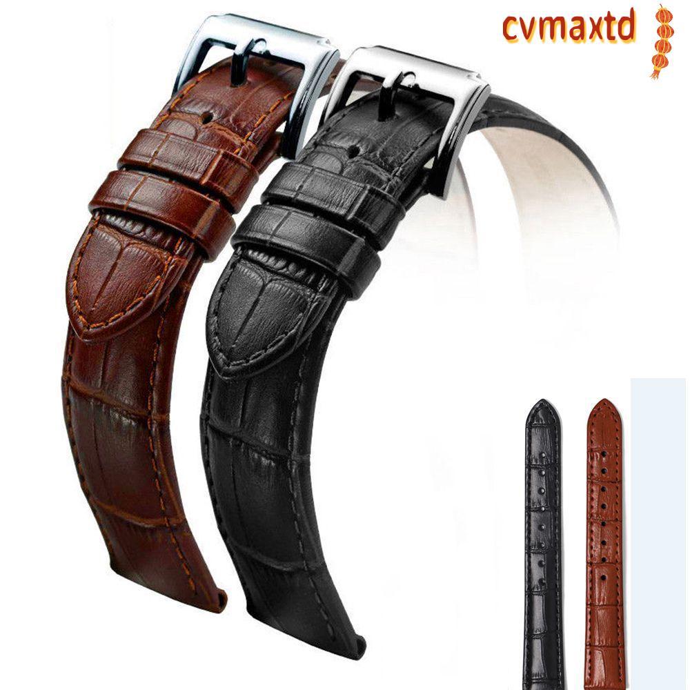 ICVMAX 16 มม. 20 มม. 22 มม.นาฬิกาข้อมือ Universal ของแท้หนัง Vintage Sweatband
