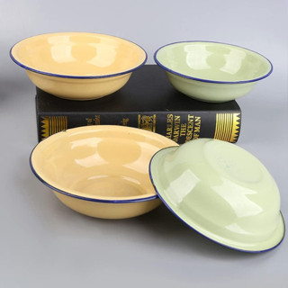 ถ้วยสังกะสี ชามสังกะสีเคลือบ โบราณ ขนาด 16 ซม. ชามเคลือบ อิน…