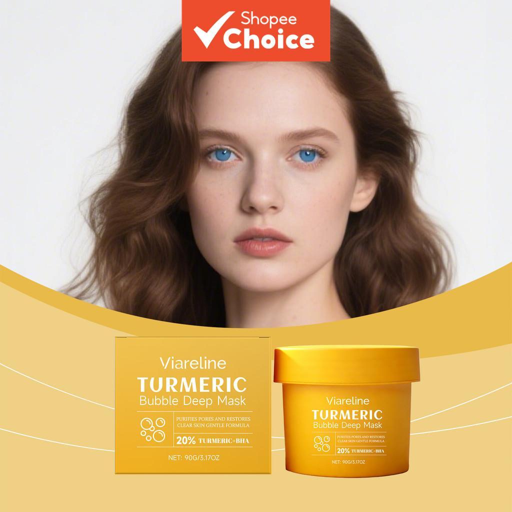 Turmeric & Bentonite Bubble Clay Mask for face Deep Cleansing, Brightening Skin & Rinning Pores สกิน