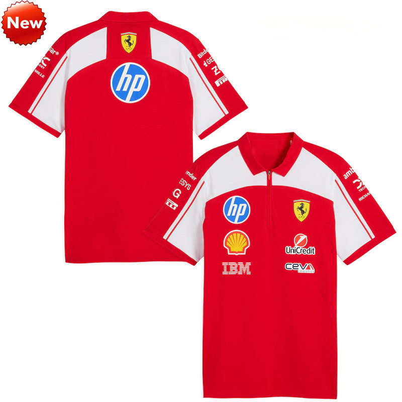 ผู้ชายผู้หญิงเสื้อยืดแขนสั้น Racing ฤดูร้อน Fleet f1f1 เสื้อ tpolo สไตล์ใหม่ 2026