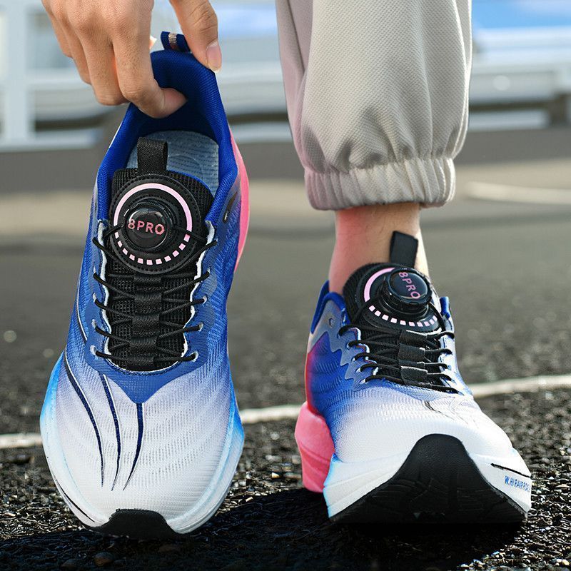 ผู้ชายผู้หญิงรองเท้าวิ่ง 8pro รองเท้าวิ่งเด็กกระต่ายสีแดง Ultra-Light Shock Absorption cod Board อิน