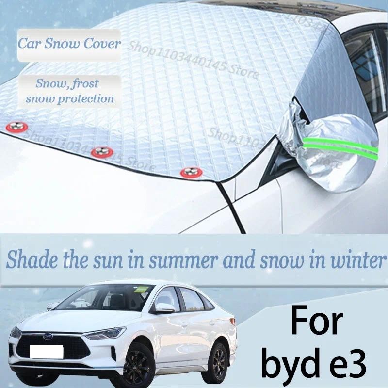 For byd e3 car Snow Windscreen, Snow, Frost, Dust and UV Visor, Winter car clothes, magnetic หนา