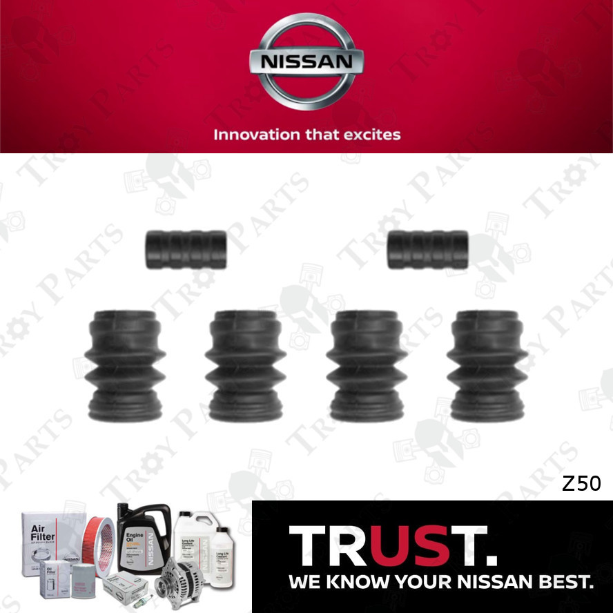 (6 ชิ้น) Nissan ดิสก์เบรกหน้า Caliper Pin Boot 4120-CA025 สําหรับ Nissan Murano Z50 Z51 2.5 3.5 QR25