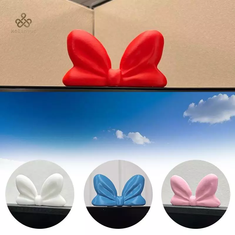 HELINYUE Bow-Shaped Screen Decorator คอมพิวเตอร์ Monitor & Car Vent ตกแต่งความเครียด Fidget สําหรับสาว,เครื่องประดับพลาสติกสําหรับ Home Office TH