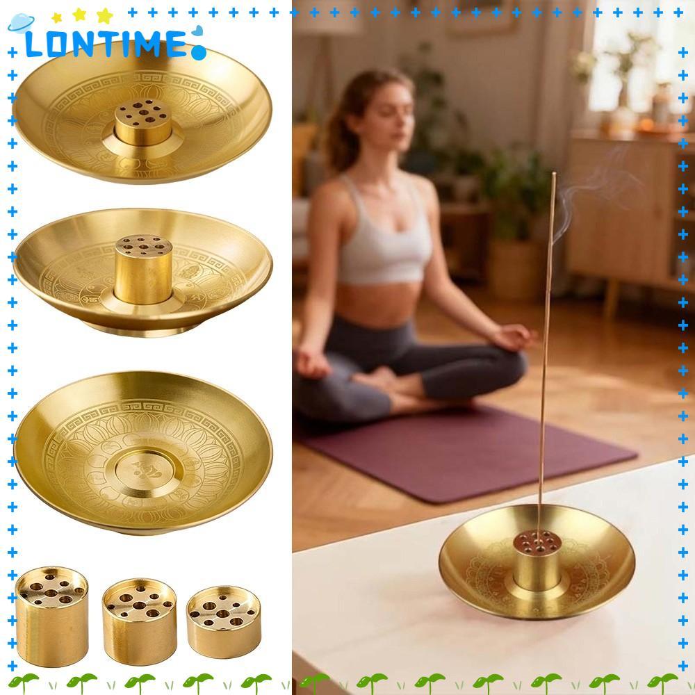 LONTIME กระถางธูปทรงกลม, ขาตั้งเตาถาดธูป 9 หลุมผู้ถือธูป, Ash Catcher บ้านกลิ่นหอมขาตั้งฐานแผ่นธูป