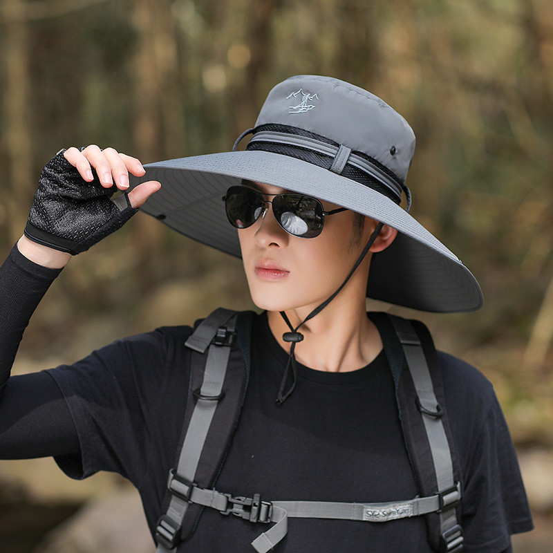 Men's summer sun hat, outdoor breathable sun protection hat, men's cycling hat, fisherman's hat, hik