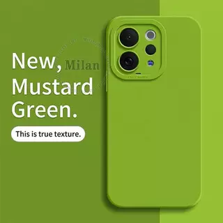 เคสซิลิโคนเหลวแบบเต็มหน้าจอสำหรับ Vivo V70 และ V60 เคสป้องกันโทรศัพท์แบบนุ่ม กันกระแทก ให้สัมผัสเหมือนผิวหนัง