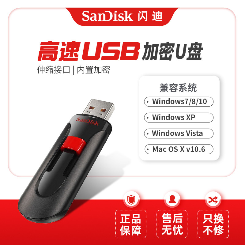 ssd 500gb ssd 1tb Sandi cz60 ธุรกิจ U Disk 32g รถ U Disk 64g รถ Mini U Disk แบบพกพาเข้ารหัสระบบติดตั