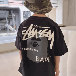 COD (จัดส่งตลอด 24 ชั่วโมง) PRINCESS มาใหม่เด็กแขนสั้นเสื้อยืดฤดูร้อนการ์ตูนพิมพ์รอบคอผ้าฝ้ายด้านบน 90-150CM
