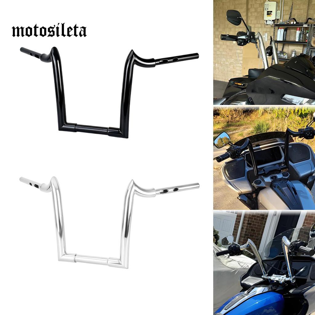 รถจักรยานยนต์สีดําด้าน 14 "Rise Handlebar สําหรับ Harley Touring Road Glide CVO FLTRX FLTRXSE 24-25