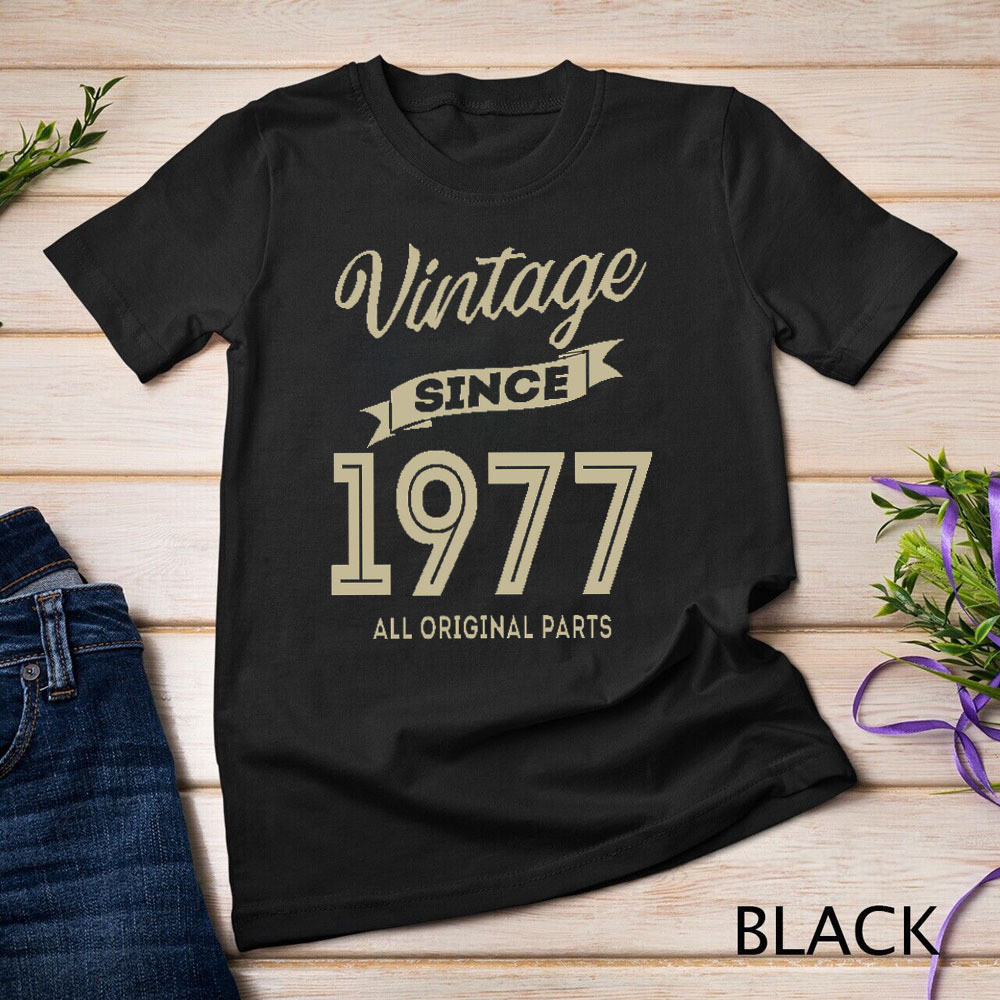 1977 Classic Men's T-shirt Solid Color Printed T-shirt Men's Women's Clothing Street Trend Retro Sho