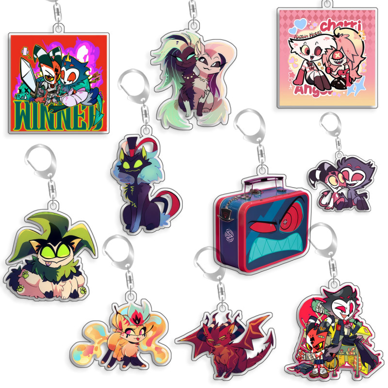 สําหรับ Helluva Boss Vox Beelzebub Asmodeus อะคริลิค Selfmade พวงกุญแจน่ารักกระเป๋าเป้สะพายหลังจี้ Key Chain เกมแฟนของขวัญ