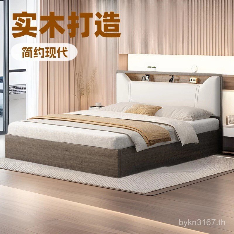 ครัวเรือน 1.2m อพาร์ทเมนต์ขนาดเล็กเตียงเดี่ยวห้องนอนเตียงคู่ Clearance เตียงไม้ 1.8x21.5m ห้องเช่าจร