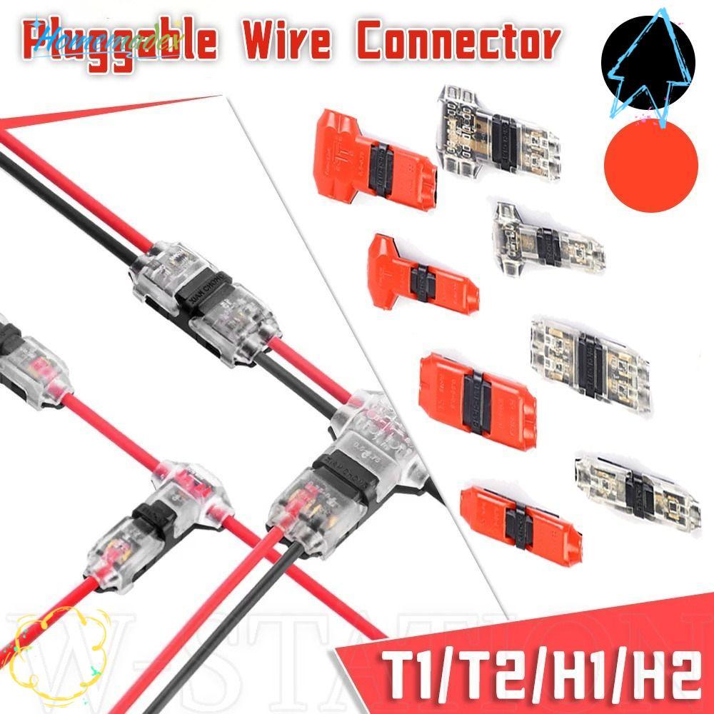 HOMEMADEX 1 ชิ้นสายไฟ Crimp,ตัวเชื่อมต่อรถ 8-22AWG Pluggable Wire Connector,กันน้ําสําหรับสายไฟ Quic